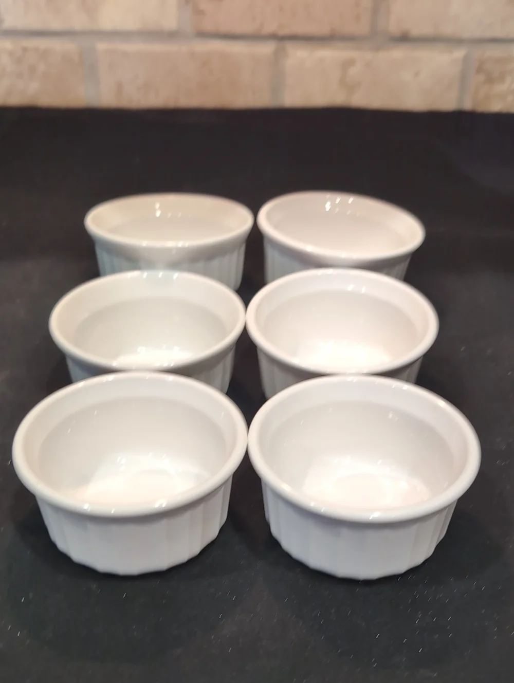 Set of Six (6) CorningWare / Corning Ware French White 4 Oz Ramekins RS4